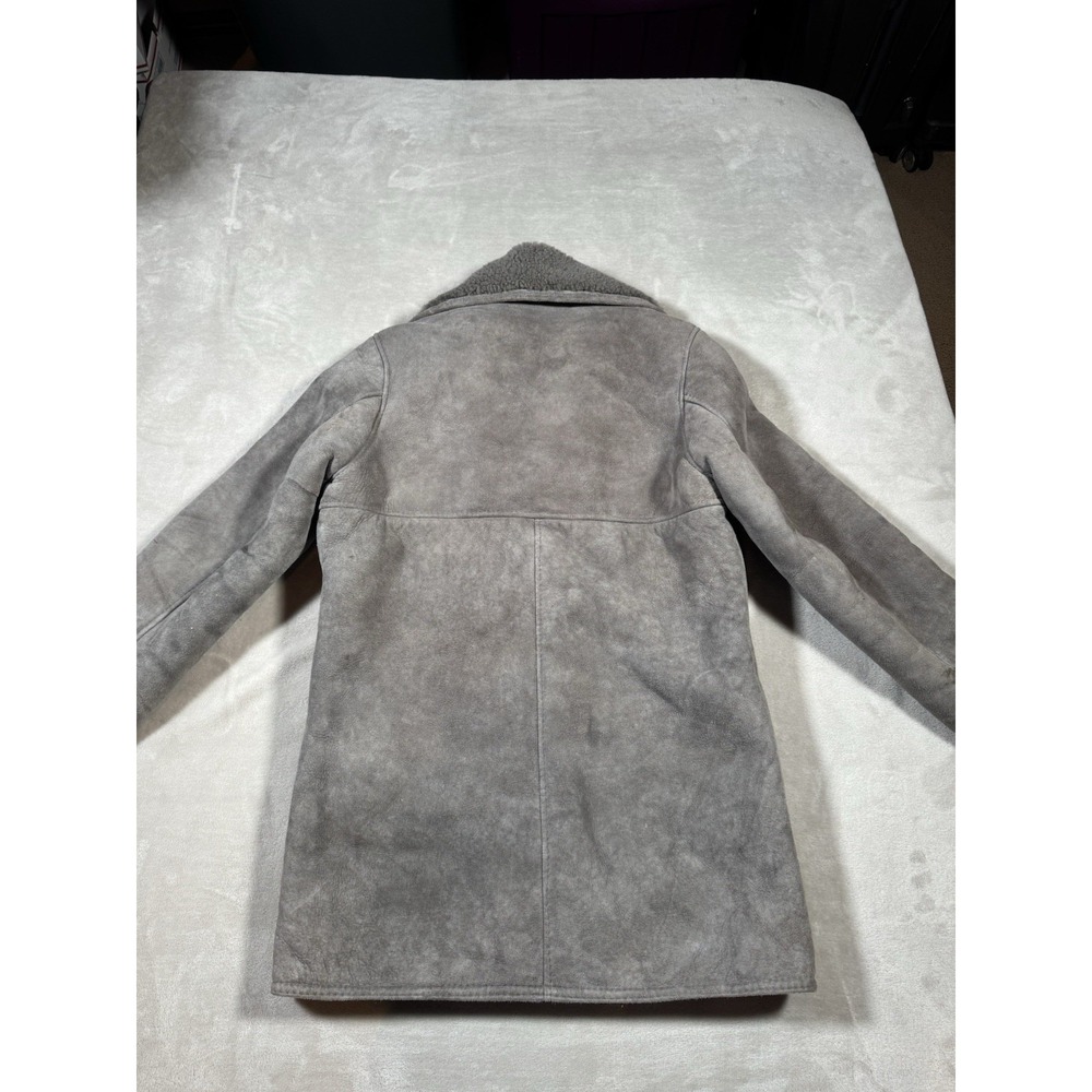 The Sheepherder Sheepskin Sherpa Coat Size S-M Gray Breckenridge Colorado - Picture 6 of 8